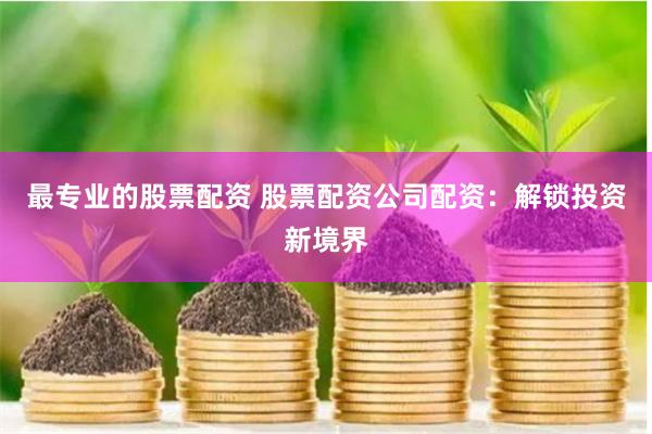 最专业的股票配资 股票配资公司配资：解锁投资新境界