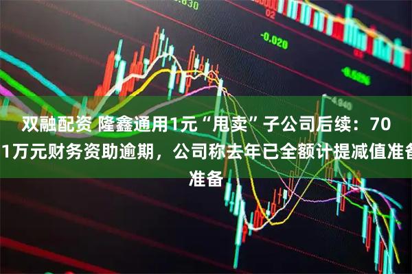双融配资 隆鑫通用1元“甩卖”子公司后续：7031万元财务资助逾期，公司称去年已全额计提减值准备